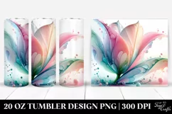 Abstract Pastel Tulip 20 Oz Tumbler Product Image 1