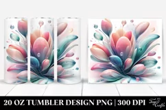 Abstract Pastel Tulip 20 Oz Tumbler Product Image 1