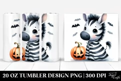 Cute Baby Zebra Halloween PNG Product Image 1
