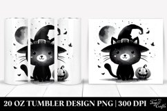 Simple Funny Halloween Black Cat Clipart Product Image 1