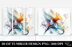 Daffodil Watercolor Splash | 20 oz Tumbler Product Image 1