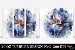 20 Oz Tumbler Sublimation | Shiny Iris with Metallic Product Image 1