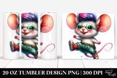 Jumping Baby Mouse in Style PNG Product Image 1