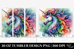 Colorful Baby Unicorn Splash. 20 Oz Tumbler Design Product Image 1