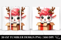 Cute Baby Lamb Watercolor PNG Product Image 1