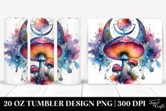 Vibrant Celestial Mushroom Clipart 20 Oz Tumbler Product Image 1