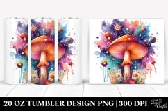Vibrant Celestial Mushroom Clipart 20 Oz Tumbler Product Image 1