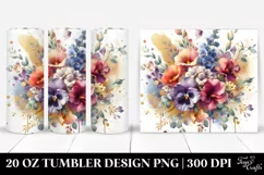 GOLD FOIL Bouquet | 20 Oz Tumbler Product Image 1