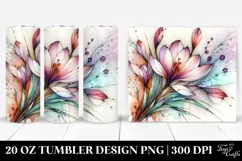 Artistic Stained Crocus Clipart 20 Oz Tumbler Product Image 1