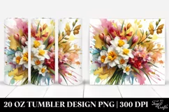 Colorful Bouquet with Narcissus & Splash | 20 Oz Tumbler Product Image 1