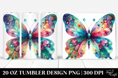 Colorful Butterfly | 20 Oz Tumbler Product Image 1