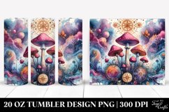 Vibrant Celestial Mushroom Clipart 20 Oz Tumbler Product Image 1