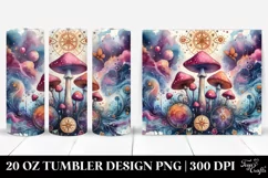 Vibrant Celestial Mushroom Clipart 20 Oz Tumbler Product Image 1