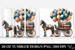 Vintage Rusted Horse Wagon | 20 oz Tumbler Product Image 1