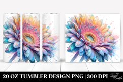 Pastel Gerbera Transparent | 20 oz Tumbler Product Image 1