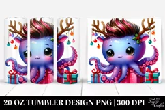 Cute Baby Octopus Watercolor PNG Product Image 1