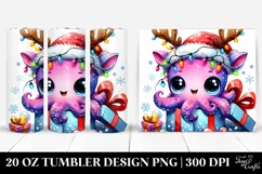 Cute Baby Octopus Watercolor PNG Product Image 1