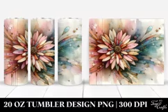 Wooden Gerbera, Transparent 20 Oz Tumbler Product Image 1