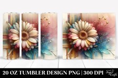 Wooden Gerbera, Transparent 20 Oz Tumbler Product Image 1