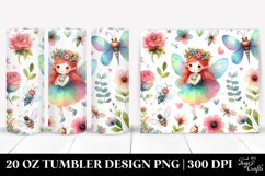 Colorful Watercolor Cute Fairy | 20 oz Tumbler Product Image 1