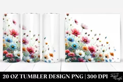 Vibrant Wild Flowers | 20 Oz Tumbler Product Image 1