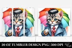 Colorful Baby Cat Playing PNG Product Image 1