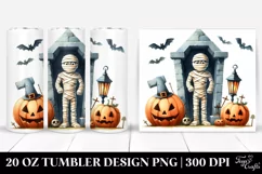 Funny Halloween Clipart with Mummy's Tomb 20 Oz Tumbler Product Image 1