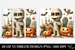 Funny Halloween Clipart with Mummy's Tomb 20 Oz Tumbler Product Image 1