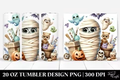 Funny Halloween Clipart with Mummy's Tomb 20 Oz Tumbler Product Image 1