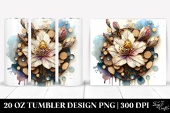 Wooden Stained Rhododendron | 20 Oz Tumbler Product Image 1