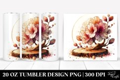 Wooden Stained Rhododendron | 20 Oz Tumbler Product Image 1