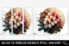 Wooden Stained Rhododendron | 20 Oz Tumbler Product Image 1