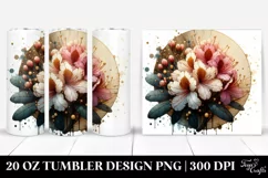 Wooden Stained Rhododendron | 20 Oz Tumbler Product Image 1