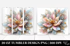 Shiny Magnolia, Transparent 20 Oz Tumbler Product Image 1