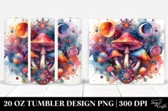 Magical Celestial Mushroom Clipart 20 Oz Tumbler Product Image 1