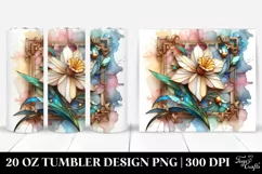 Wooden Daffodil, Transparent 20 Oz Tumbler Product Image 1
