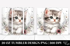 Baby Cat Watercolor Image | 20 oz Tumbler Product Image 1