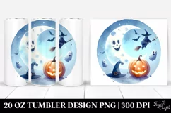 Simple Halloween Clipart with Moon 20 Oz Tumbler Product Image 1