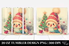Cute Baby Parrot for Christmas, Transparent 20 Oz Tumbler Product Image 1