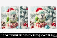 Cute Baby Parrot for Christmas, Transparent 20 Oz Tumbler Product Image 1
