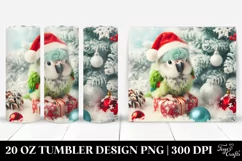 Cute Baby Parrot for Christmas, Transparent 20 Oz Tumbler Product Image 1