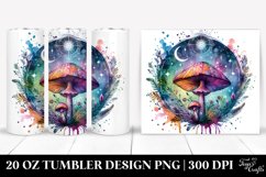 Vibrant Celestial Mushroom Clipart 20 Oz Tumbler Product Image 1