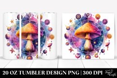 Vibrant Celestial Mushroom Clipart 20 Oz Tumbler Product Image 1