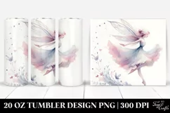 Whimsical Dancing Fairy Clipart, Transparent 20 Oz Tumbler Product Image 1