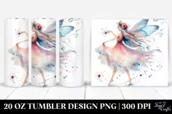 Whimsical Dancing Fairy Clipart, Transparent 20 Oz Tumbler Product Image 1
