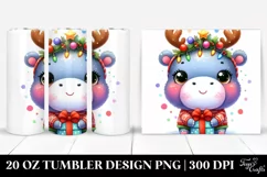 Cute Baby Hippo Winter PNG Product Image 1