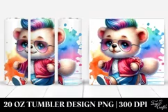 Revolted Baby Bear Running 20 Oz Tumbler Product Image 1