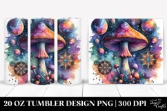 Vibrant Celestial Mushroom Clipart 20 Oz Tumbler Product Image 1