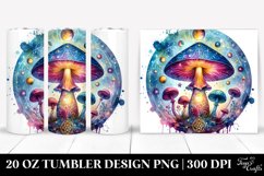 Vibrant Celestial Mushroom Clipart 20 Oz Tumbler Product Image 1