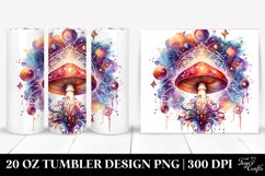 Vibrant Celestial Mushroom Clipart 20 Oz Tumbler Product Image 1
